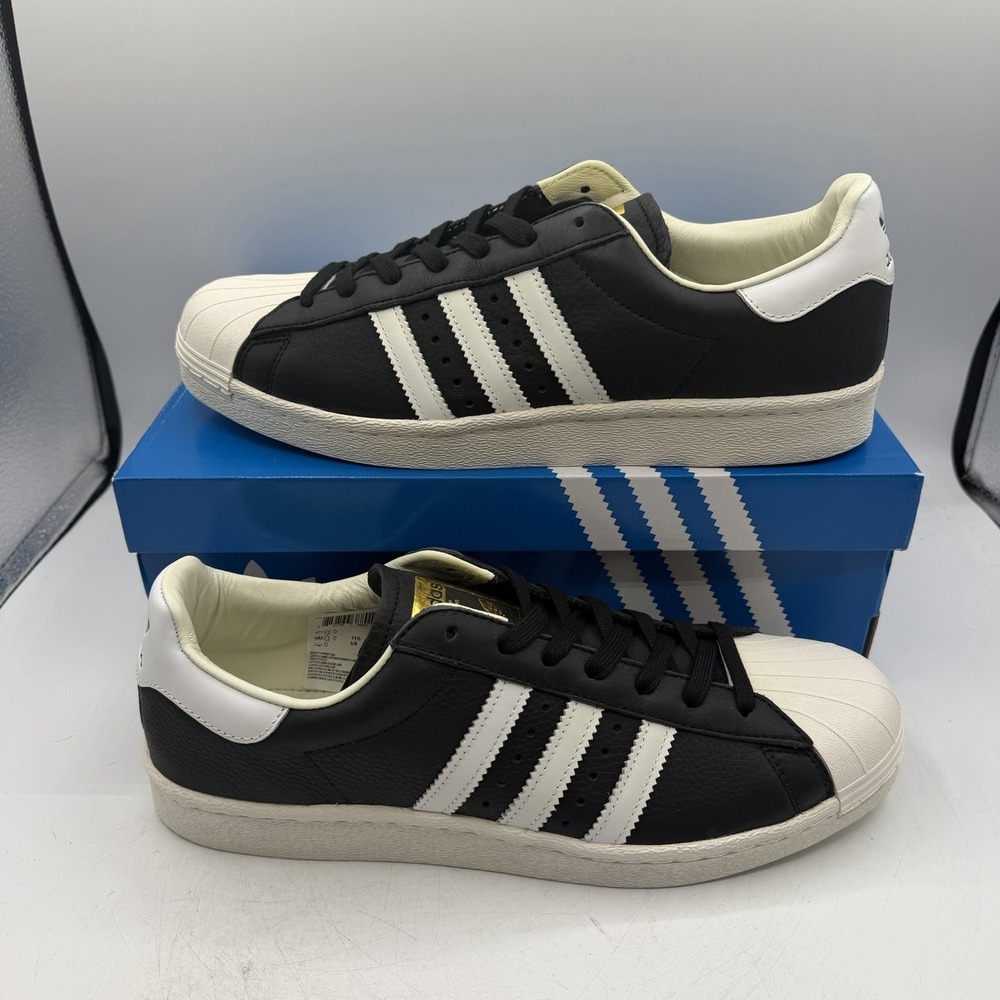 Adidas Superstar Boost Shoes Mens Sz 10 Core Black/White/Gold Sneakers BB0189